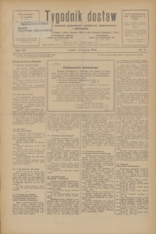 Tygodnik dostaw : pismo fachowe poświęcone polskiemu dostawnictwu i odbudowie. R.20, nr 8 (13 marca 1928)