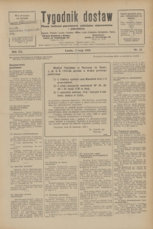 Tygodnik dostaw : pismo fachowe poświęcone polskiemu dostawnictwu i odbudowie. R.20, nr 13 (3 maja 1928)