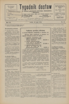 Tygodnik dostaw : pismo fachowe poświęcone polskiemu dostawnictwu i odbudowie. R.20, nr 15 (23 maja 1928)