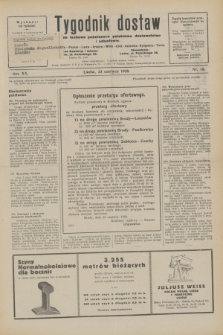 Tygodnik dostaw : pismo fachowe poświęcone polskiemu dostawnictwu i odbudowie. R.20, nr 18 (23 czerwca 1928)