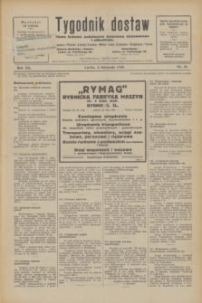 Tygodnik dostaw : pismo fachowe poświęcone polskiemu dostawnictwu i odbudowie. R.20, nr 31 (2 listopada 1928)