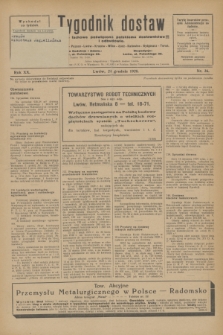 Tygodnik dostaw : pismo fachowe poświęcone polskiemu dostawnictwu i odbudowie. R.20, nr 36 (24 grudnia 1928)