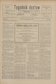 Tygodnik dostaw : pismo fachowe poświęcone polskiemu dostawnictwu i odbudowie. R.21, nr 28 (7 października 1929)