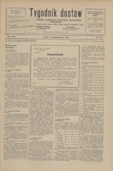 Tygodnik dostaw : pismo fachowe poświęcone polskiemu dostawnictwu i odbudowie. R.21, nr 30 (28 października 1929)