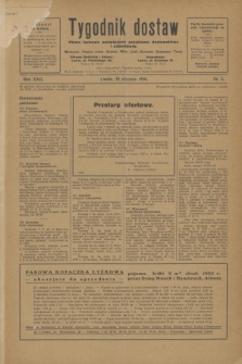 Tygodnik dostaw : pismo fachowe poświęcone polskiemu dostawnictwu i odbudowie. R.22, nr 3 (28 stycznia 1930)