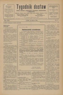 Tygodnik dostaw : pismo fachowe poświęcone polskiemu dostawnictwu i odbudowie. R.22, nr 7 (16 marca 1930)