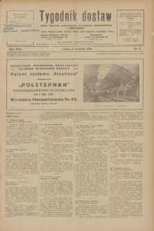 Tygodnik dostaw : pismo fachowe poświęcone polskiemu dostawnictwu i odbudowie. R.22, nr 9 (8 kwietnia 1930)