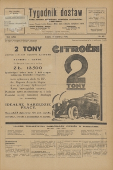 Tygodnik dostaw : pismo fachowe poświęcone polskiemu dostawnictwu i odbudowie. R.22, nr 15 (10 czerwca 1930)