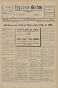 Tygodnik dostaw : pismo fachowe poświęcone polskiemu dostawnictwu i odbudowie. R.22, nr 23 (11 września 1930)