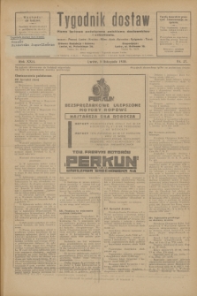Tygodnik dostaw : pismo fachowe poświęcone polskiemu dostawnictwu i odbudowie. R.22, nr 27 (5 listopada 1930)