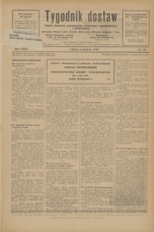Tygodnik dostaw : pismo fachowe poświęcone polskiemu dostawnictwu i odbudowie. R.22, nr 29 (3 grudnia 1930)