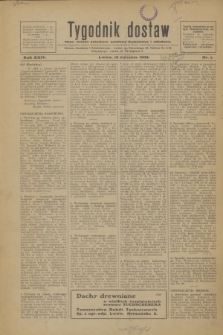 Tygodnik dostaw : pismo fachowe poświęcone polskiemu dostawnictwu i odbudowie. R.24, nr 1 (12 stycznia 1932)