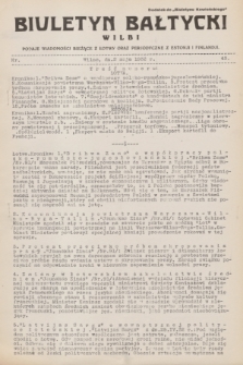 Biuletyn Bałtycki Wilbi : podaje wiadomości bieżące z Łotwy oraz perjodyczne z Estonji i Finlandji : dodatek do „Biuletynu Kowieńskiego”. 1932, nr 43 (2 maja)