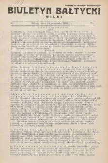 Biuletyn Bałtycki Wilbi : dodatek do „Biuletynu Kowieńskiego”. 1932, nr 70 (28 września)