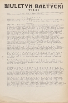 Biuletyn Bałtycki Wilbi : dodatek do „Biuletynu Kowieńskiego”. 1933, nr 98 (7 lutego)