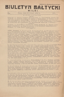 Biuletyn Bałtycki Wilbi : dodatek do „Biuletynu Kowieńskiego”. 1933, nr 101 (20 lutego)
