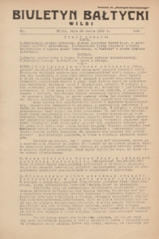 Biuletyn Bałtycki Wilbi : dodatek do „Biuletynu Kowieńskiego”. 1933, nr 109 (25 marca)