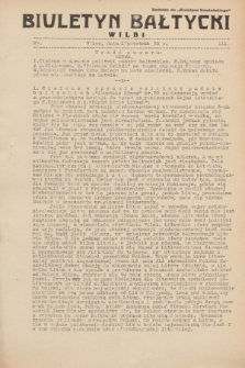 Biuletyn Bałtycki Wilbi : dodatek do „Biuletynu Kowieńskiego”. 1933, nr 111 (11 kwietnia)