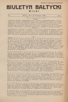 Biuletyn Bałtycki Wilbi : dodatek do „Biuletynu Kowieńskiego”. 1933, nr 141 (18 września)