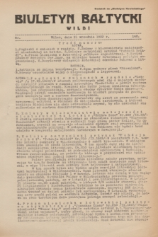 Biuletyn Bałtycki Wilbi : dodatek do „Biuletynu Kowieńskiego”. 1933, nr 142 (21 września)