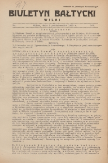 Biuletyn Bałtycki Wilbi : dodatek do „Biuletynu Kowieńskiego”. 1933, nr 145 (5 października)