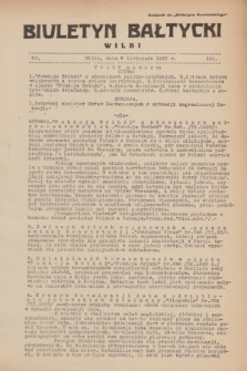 Biuletyn Bałtycki Wilbi : dodatek do „Biuletynu Kowieńskiego”. 1933, nr 151 (6 listopada)