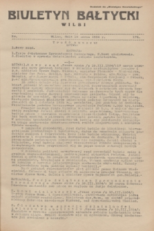 Biuletyn Bałtycki Wilbi : dodatek do „Biuletynu Kowieńskiego”. 1934, nr 174 (19 marca)