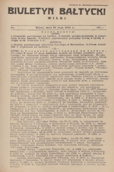 Biuletyn Bałtycki Wilbi : dodatek do „Biuletynu Kowieńskiego”. 1934, nr 191 (24 maja)