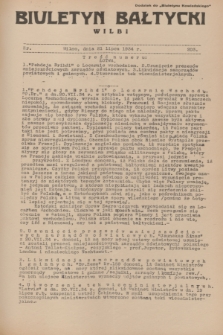 Biuletyn Bałtycki Wilbi : dodatek do „Biuletynu Kowieńskiego”. 1934, nr 203 (21 lipca)