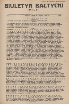 Biuletyn Bałtycki Wilbi : dodatek do „Biuletynu Kowieńskiego”. 1934, nr 205 (26 lipca)
