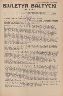 Biuletyn Bałtycki Wilbi : dodatek do „Biuletynu Kowieńskiego”. 1934, nr 208 (3 sierpnia)