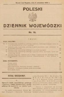 Poleski Dziennik Wojewódzki. 1934, nr 16