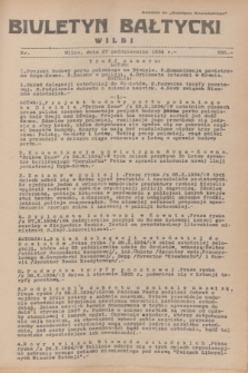 Biuletyn Bałtycki Wilbi : dodatek do „Biuletynu Kowieńskiego”. 1934, nr 235 (27 października)