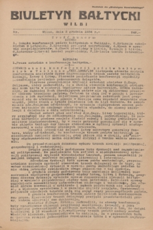 Biuletyn Bałtycki Wilbi : dodatek do „Biuletynu Kowieńskiego”. 1934, nr 246 (3 grudnia)