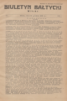 Biuletyn Bałtycki Wilbi : dodatek do „Biuletynu Kowieńskiego”. 1934, nr 250 (20 grudnia)