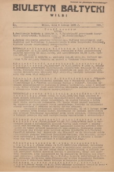 Biuletyn Bałtycki Wilbi : dodatek do „Biuletynu Kowieńskiego”. 1935, nr 265 (9 lutego)