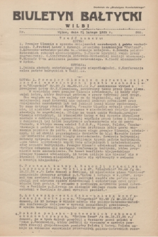 Biuletyn Bałtycki Wilbi : dodatek do „Biuletynu Kowieńskiego”. 1935, nr 268 (21 lutego)
