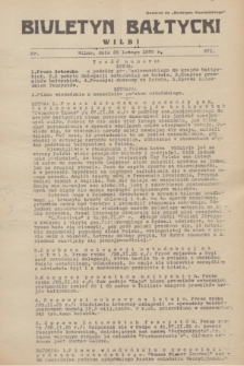 Biuletyn Bałtycki Wilbi : dodatek do „Biuletynu Kowieńskiego”. 1935, nr 271 (28 lutego)