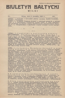 Biuletyn Bałtycki Wilbi : dodatek do „Biuletynu Kowieńskiego”. 1935, nr 303 (9 sierpnia)