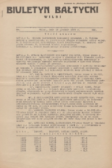 Biuletyn Bałtycki Wilbi : dodatek do „Biuletynu Kowieńskiego”. 1935, nr 320 (18 grudnia)