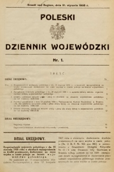 Poleski Dziennik Wojewódzki. 1935, nr 1