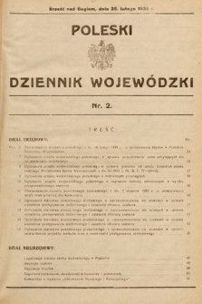 Poleski Dziennik Wojewódzki. 1935, nr 2