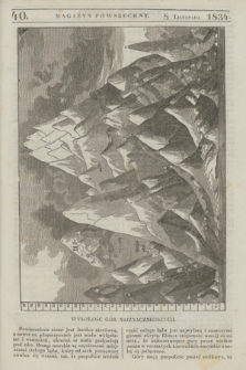 Magazyn Powszechny. [R.1], [nr] 40 (8 listopada 1834)