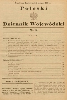 Poleski Dziennik Wojewódzki. 1935, nr 12