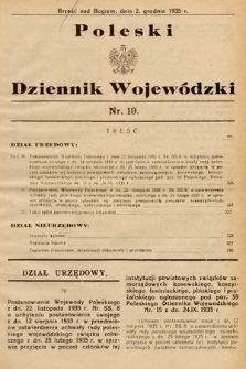 Poleski Dziennik Wojewódzki. 1935, nr 19