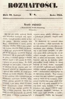 Rozmaitości : pismo dodatkowe do Gazety Lwowskiej. 1854, nr 8