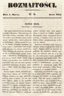 Rozmaitości : pismo dodatkowe do Gazety Lwowskiej. 1854, nr 9