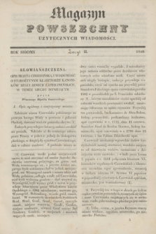 Magazyn Powszechny Użytecznych Wiadomości. R.7, z. 2 (1840) + wkładka