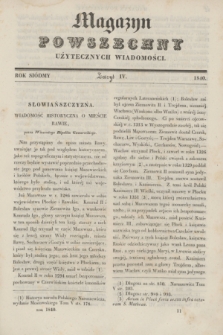 Magazyn Powszechny Użytecznych Wiadomości. R.7, z. 4 (1840) + wkładka