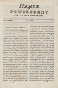 Magazyn Powszechny Użytecznych Wiadomości. R.7, z. 6 (1840) + wkładka